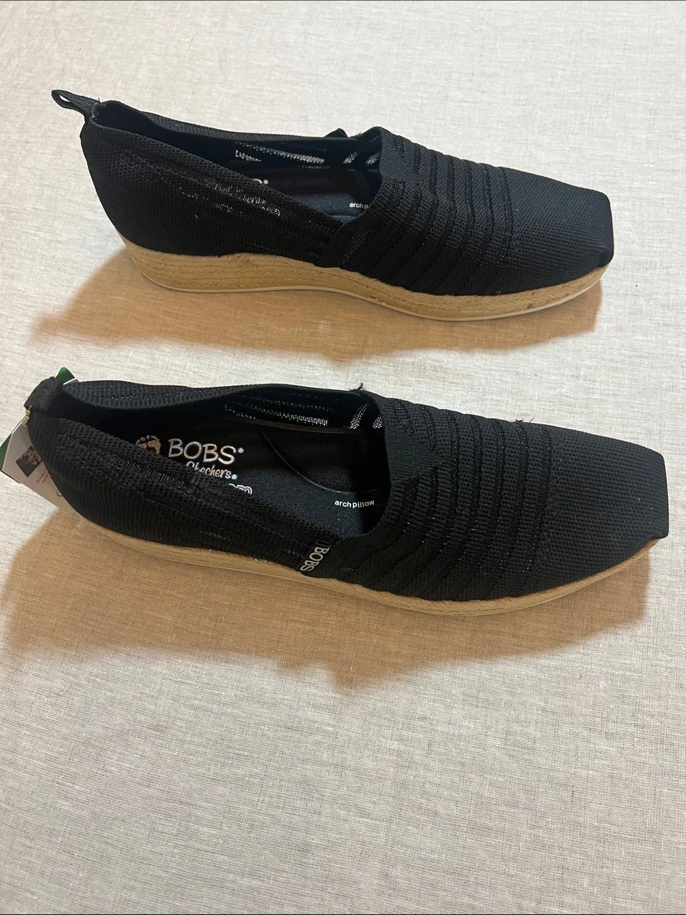 Skechers BOBS Highlights 2.0 - Homestretch Espadrille Wedge. Size 9